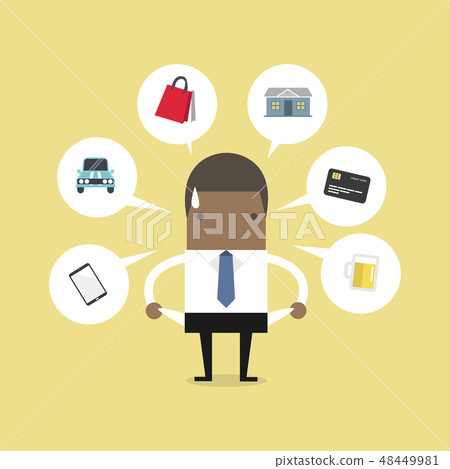African businessman with no money for spending. African businessman with no money for spending. 48449981