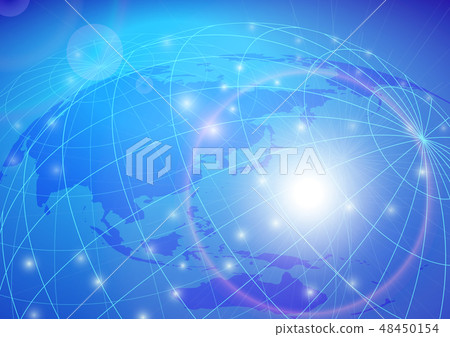網絡圖像和地球的統治線·平行線和空間 - 矢量圖 網絡圖像和地球的統治線·平行線和空間 - 矢量圖 48450154