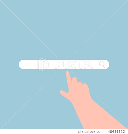 Concept of hand search vector - Stock Illustration [48451112] - PIXTA