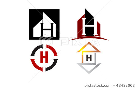 Logotype H Modern Template Set 48452008