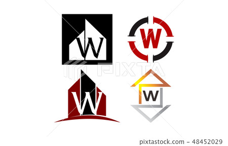 Logotype W Modern Template Set Logotype W Modern Template Set 48452029