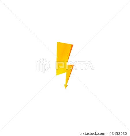 Flash and thunder bolt icon. 48452980