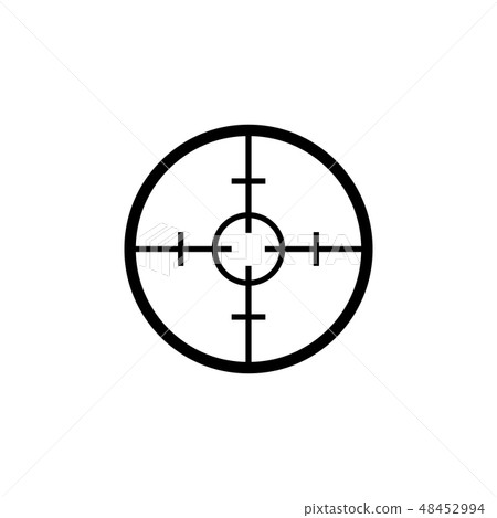 Simple sniper target black icon 48452994