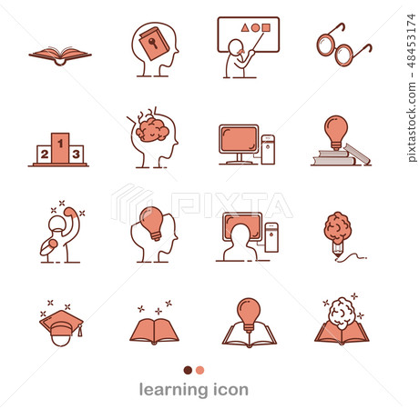 Set of Learning Intelligence Related Vector icon Set of Learning Intelligence Related Vector icon 48453174