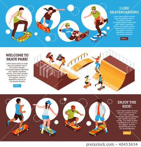 Skateboard Horizontal Banners Set Skateboard Horizontal Banners Set 48453634