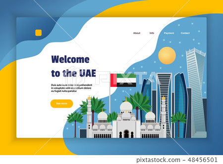 UAE Travel Concept Banner UAE Travel Concept Banner 48456501