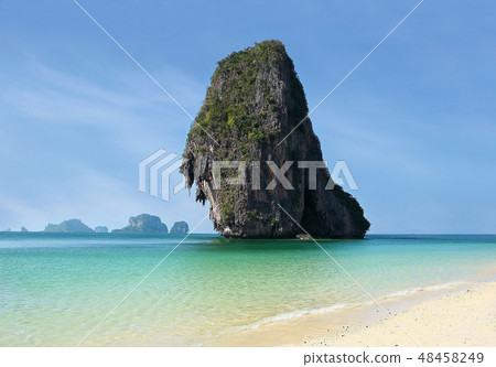 Koh Rang Nok Island view from Phra Nang Beach, Kra 48458249