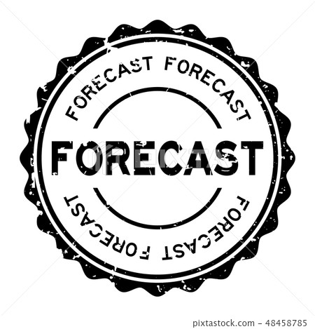Grunge black forecast word round rubber seal stamp Grunge black forecast word round rubber seal stamp 48458785
