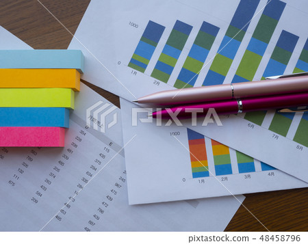Business image · graph · document · sticky note · female Business image · graph · document · sticky note · female 48458796