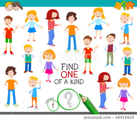 one of a kind game with cartoon kids one of a kind game with cartoon kids 48458929