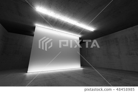 Abstract concrete interior, banner 3d 48458985