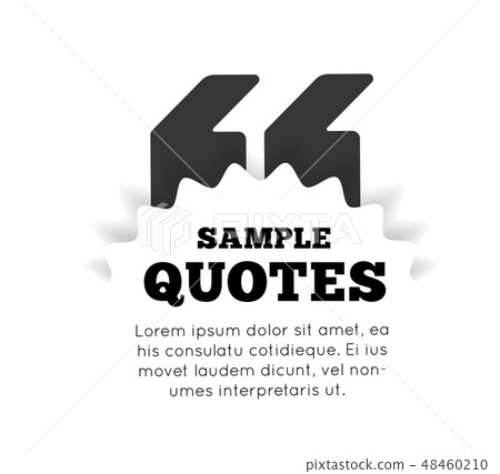 Quote blank template on white background. Vector Quote blank template on white background. Vector 48460210