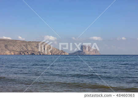 panoramic view of Ifach crag in Calpe 48460363