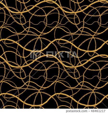 Golden chain glamour seamless pattern background Golden chain glamour seamless pattern background 48461217