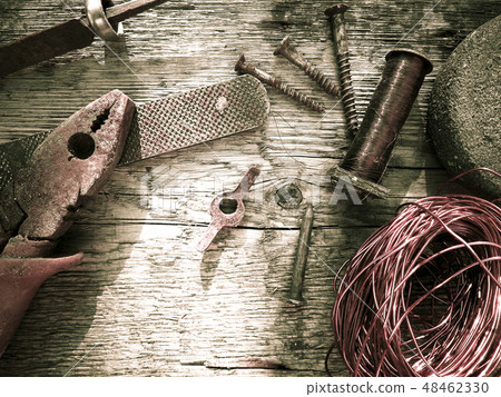 Different  nails and copper wire  48462330