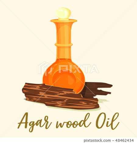 Agar wood perfume or agarwood oil in bottle Agar wood perfume or agarwood oil in bottle 48462434
