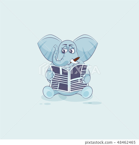 elephant with cigar reading newspaper elephant with cigar reading newspaper 48462465