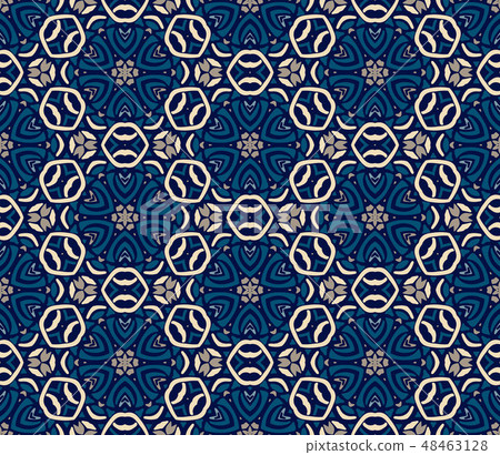 Abstract seamless ornamental tile pattern Abstract seamless ornamental tile pattern 48463128