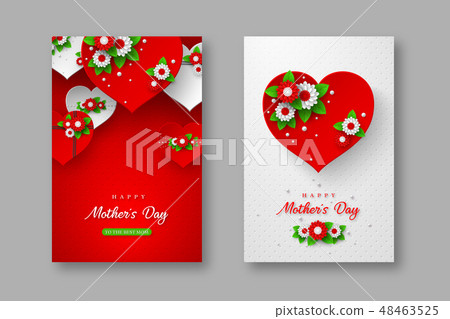 Happy Mothers day greeting posters. 48463525