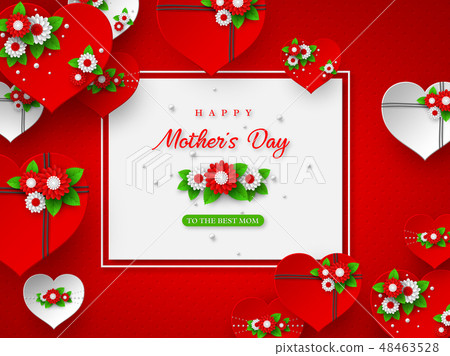 Happy Mothers day greeting card. 48463528