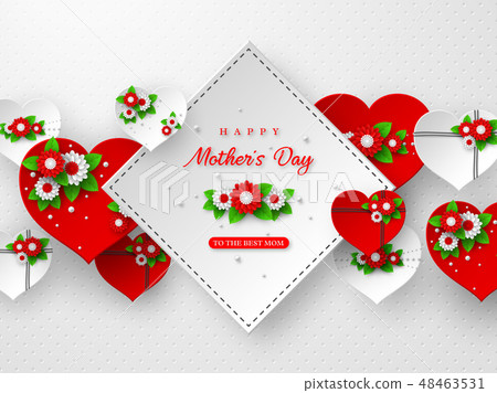Happy Mothers day greeting card. 48463531