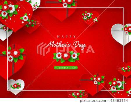 Happy Mothers day greeting card. Happy Mothers day greeting card. 48463534