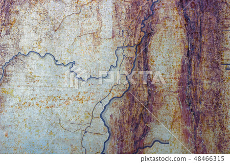 Metallic rusted painted surface as background. 48466315