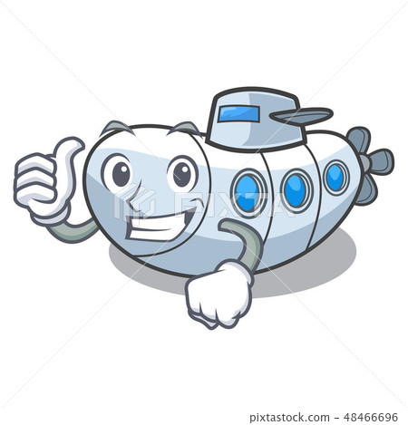 Thumbs up submarine in the a cartoon shape 48466696