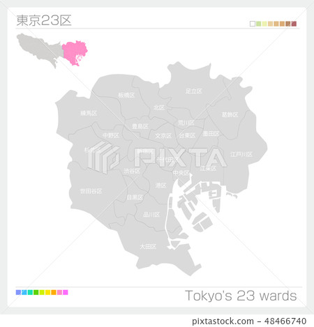 Map of Tokyo (Tokyo's 23 wards) Map of Tokyo (Tokyo's 23 wards) 48466740