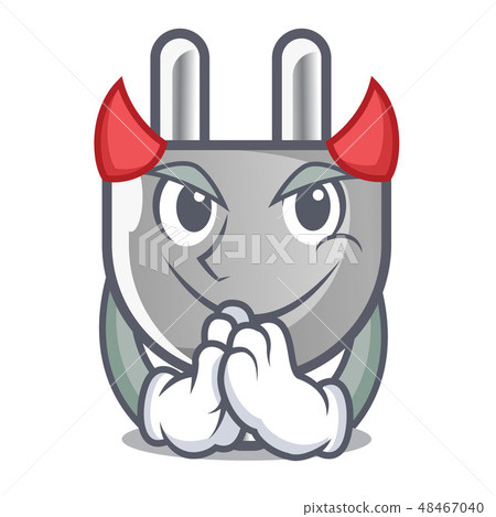 Devil isolated power plug in the mascot Devil isolated power plug in the mascot 48467040