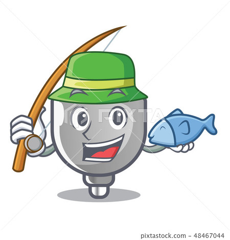 Fishing isolated power plug in the mascot Fishing isolated power plug in the mascot 48467044