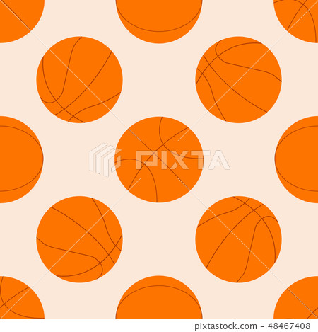 Seamless pattern with basketball ball. Vector Seamless pattern with basketball ball. Vector 48467408