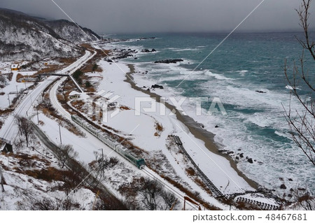 "Landscape on which the Gonoyo Line runs" Fukaura Town, Aomori Prefecture "Landscape on which the Gonoyo Line runs" Fukaura Town, Aomori Prefecture 48467681