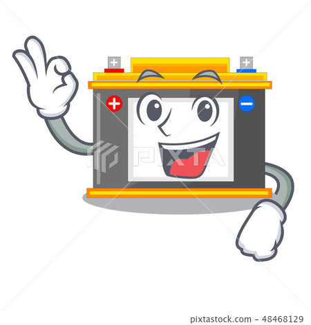 Okay accomulator the mascot next to table 48468129