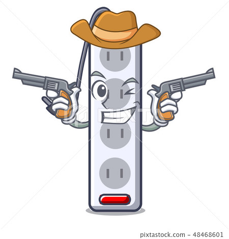Cowboy power strip in the character shape Cowboy power strip in the character shape 48468601