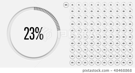 Set of circle percentage diagrams from 0 to 100 Set of circle percentage diagrams from 0 to 100 48468868