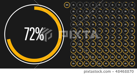 Set of circle percentage diagrams from 0 to 100 Set of circle percentage diagrams from 0 to 100 48468870