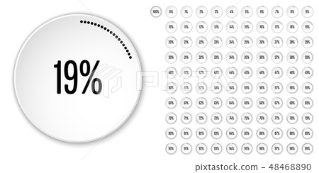 Set of circle percentage diagrams from 0 to 100 Set of circle percentage diagrams from 0 to 100 48468890