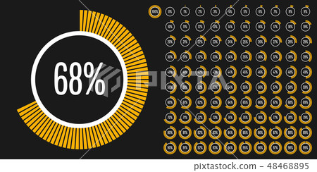 Set of circle percentage diagrams from 0 to 100 Set of circle percentage diagrams from 0 to 100 48468895