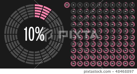 Set of circle percentage diagrams from 0 to 100 Set of circle percentage diagrams from 0 to 100 48468897