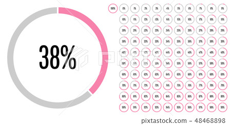 Set of circle percentage diagrams from 0 to 100 Set of circle percentage diagrams from 0 to 100 48468898