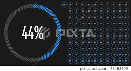 Set of circle percentage diagrams from 0 to 100 Set of circle percentage diagrams from 0 to 100 48468899
