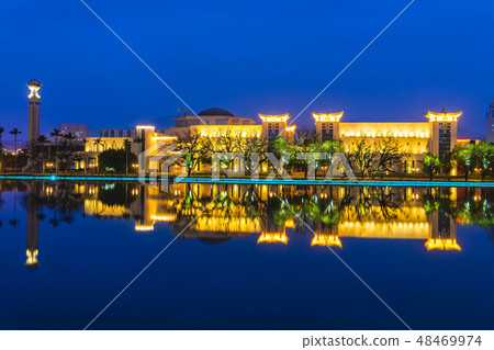 fujian museum by west lake at night in fuzhou 48469974