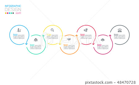 Circle label infographic with step by steps. Circle label infographic with step by steps. 48470728
