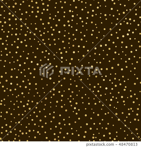 Glitter gold seamless pattern with polka dots.... - Stock Illustration ...