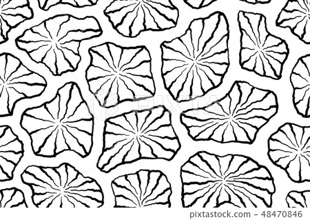 Lotus leafs seamless background on vector art. 48470846