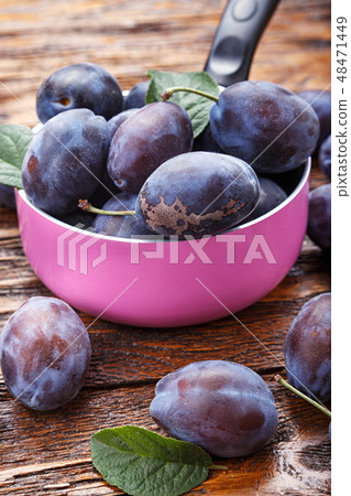 plums on the table 48471449