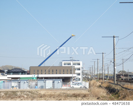 起重機汽車和建築工地四日市市三重縣 起重機汽車和建築工地四日市市三重縣 48471638