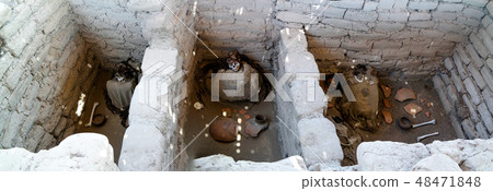Ancient cemetery of Chauchilla, Nazca, Peru Ancient cemetery of Chauchilla, Nazca, Peru 48471848