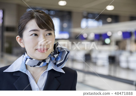 CA walking in the airport passage 48471888